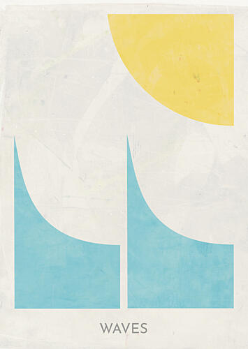 Abstract Sun Waves Minimaliste reproduction