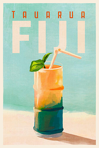 Fiji Tropical Drink Art déco reproduction