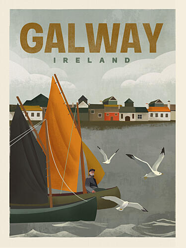 Galway Sailing Boats Art déco reproduction
