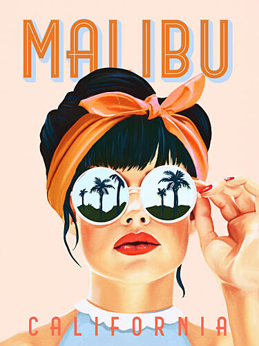 Malibu California Summer Plage reproduction