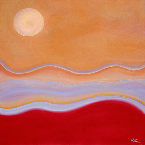 Abstract Sunset Horizon Moderne reproduction