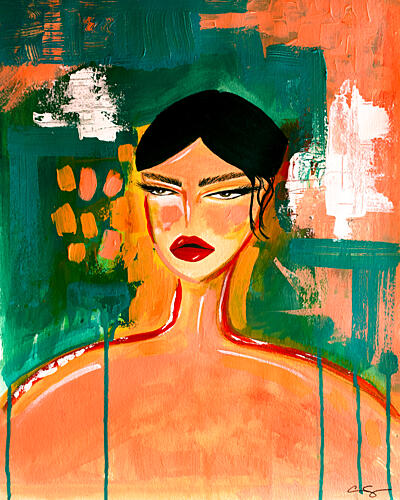 Bold Abstract Woman Moderne reproduction
