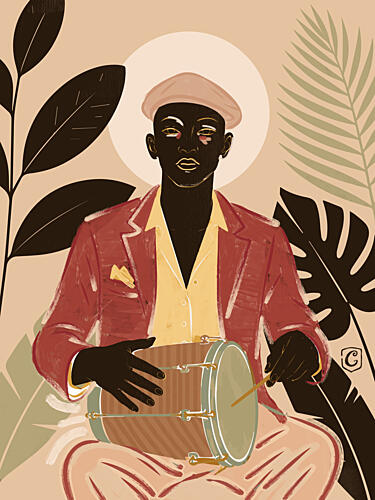 Tropical Drummer Botanique reproduction