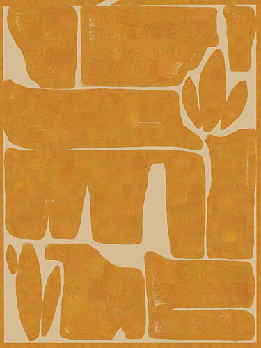 Golden Abstract Shapes Moderne reproduction