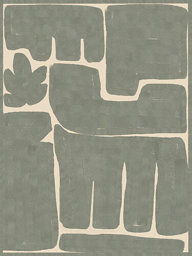 Organic Sage Shapes Moderne reproduction