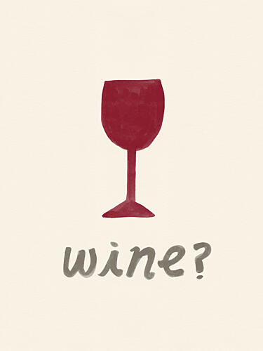 Wine Time? Art Print by NewLayer Studio