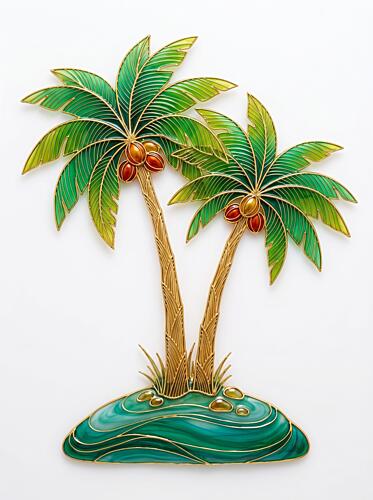 Tropical Island Palms Art Print by Markus Hermannsdorfer