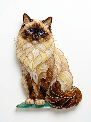 Elegant Ragdoll Cat Art Print by Markus Hermannsdorfer