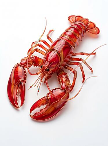 Gleaming Red Lobster Art Print by Markus Hermannsdorfer