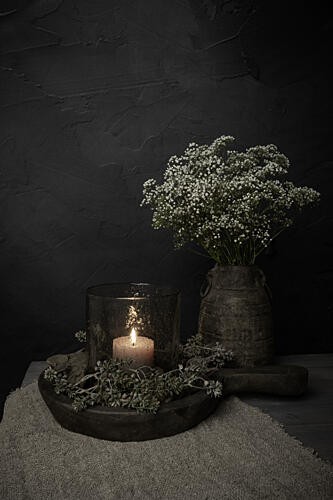Cozy Candlelight Flowers Art Print by Mayra Pama