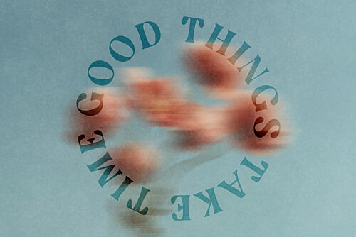 Good Things Take Time Art déco reproduction