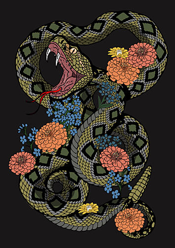 Striking Serpent Flowers Animaux reproduction