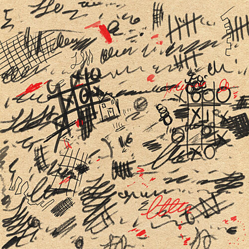 Chaotic Scribble Games Art abstrait reproduction
