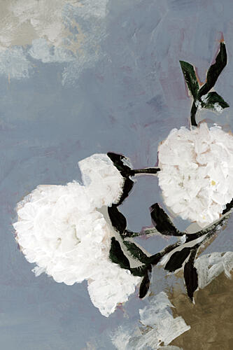 Soft Blue Flowers Art abstrait reproduction