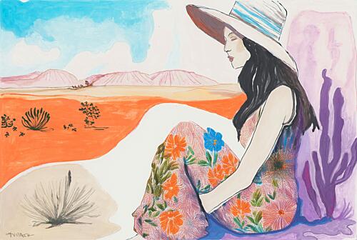 Floral Desert Dream Art Print