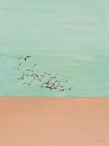 Peaceful Desert Flight Art Print by Wayne Sleeth