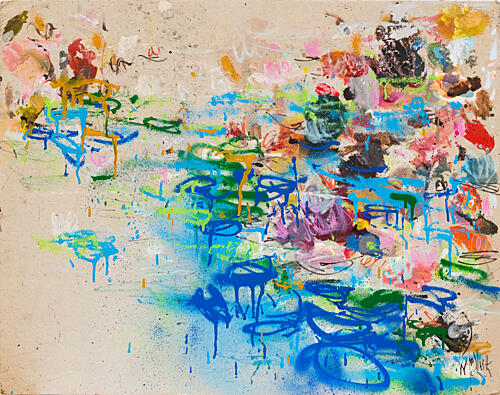 Vibrant Abstract Drips Moderne reproduction