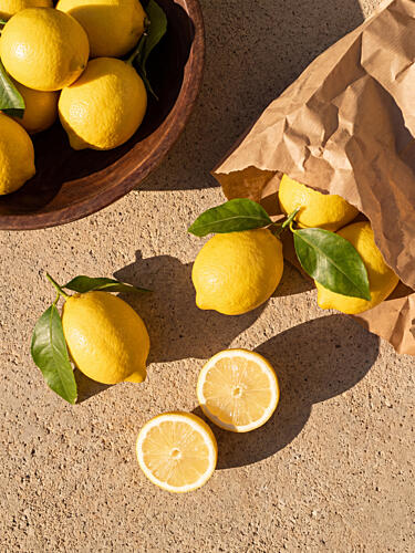 Fresh Summer Lemons Art Print