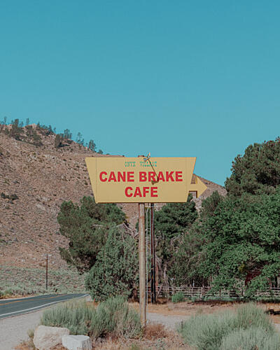 Cane Brake Cafe Sign Montagne reproduction