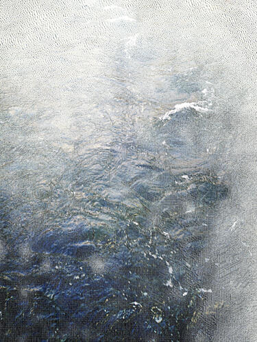Dynamic Blue Water Art abstrait reproduction
