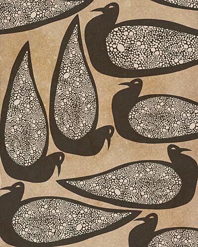 Minimalist Bird Pattern Moderne reproduction