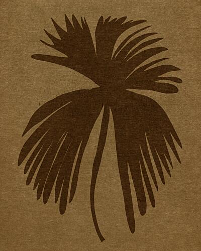 Dark Palm Frond Art déco reproduction