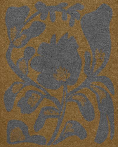 Earthy Floral Silhouette Art déco reproduction