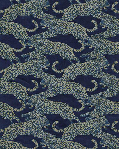 Leaping Leopard Pattern Art déco reproduction