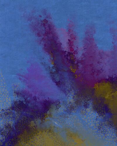 Vibrant Color Flow Art abstrait reproduction