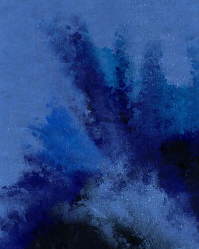 Deep Blue Movement Art abstrait reproduction
