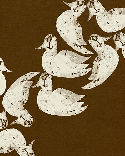 Rustic Duck Pattern Art déco reproduction