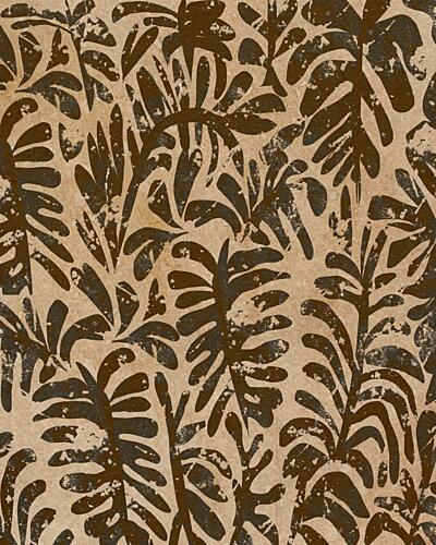 Distressed Tropical Leaves Art déco reproduction