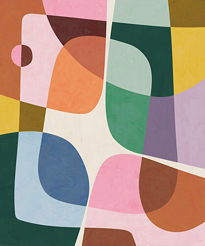 Midcentury Modern Abstract Art abstrait reproduction