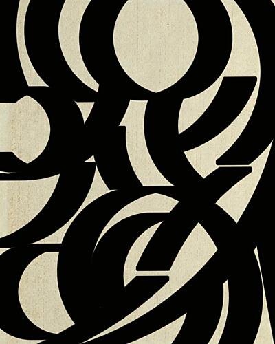 Bold Numeric Overlap Art abstrait reproduction