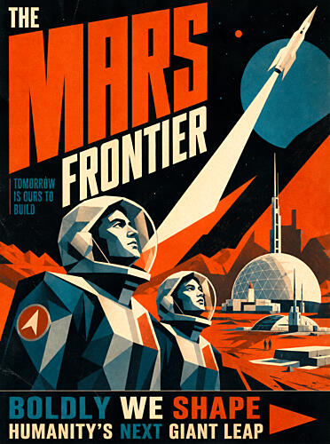 Bold Mars Frontier Art Print