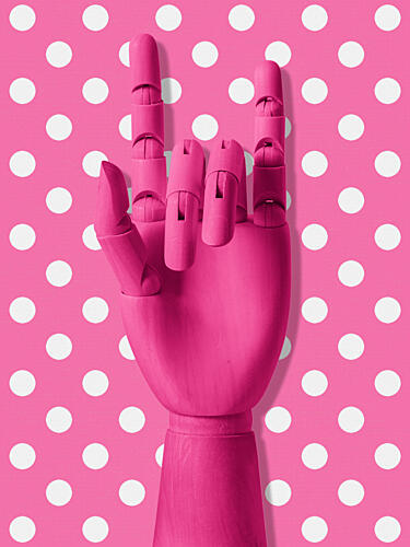 Pink Pop Rock Art abstrait reproduction