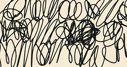 Abstract Swirls Doodle Art Print by Nicholas