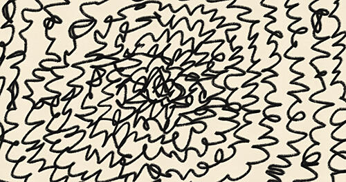 Dynamic Scribbled Pattern Art abstrait reproduction