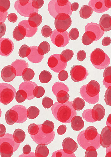 Soft Pink Red Circles Art abstrait reproduction