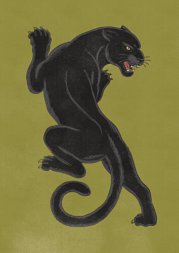 Fierce Black Panther Art Print by Nicholas