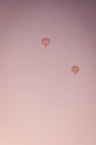 Pink Sky Balloons Art Print by Aimee Giles