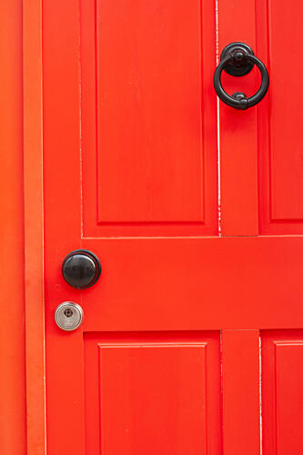 Bold Red Entrance Art Print by Aimee Giles