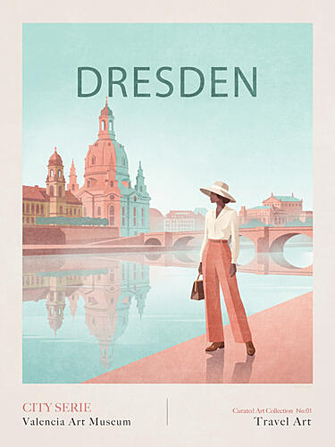 Elegant Dresden Cityscape Art Print