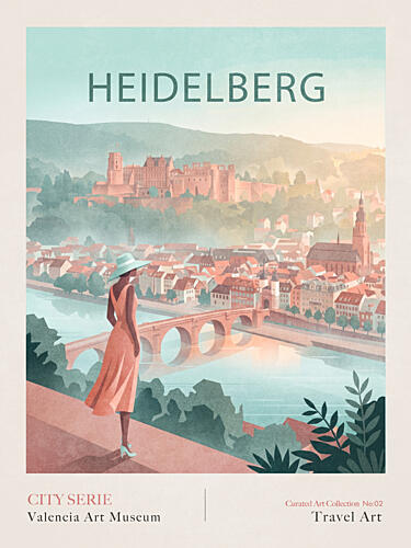 Heidelberg Castle Cityscape Art Print