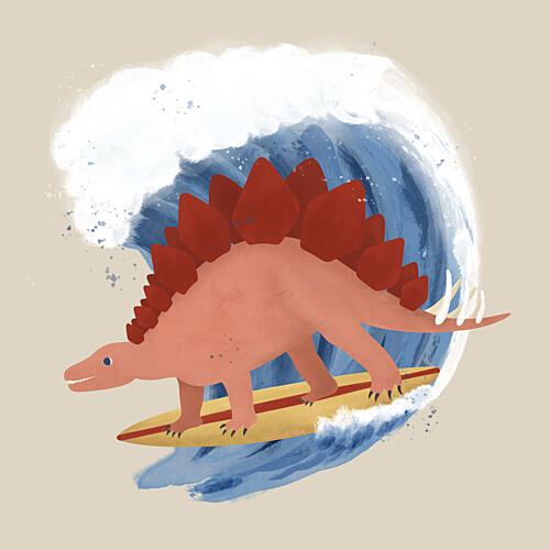 Surfing Stegosaurus Océan reproduction