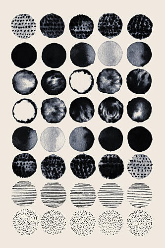 Textured Circle Patterns Art Print by Danushka Abeygoda