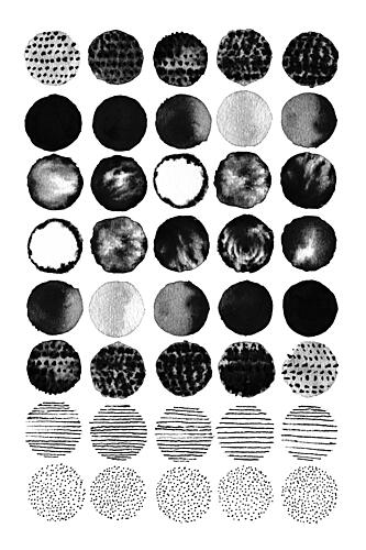 Monochrome Circle Patterns Art Print by Danushka Abeygoda