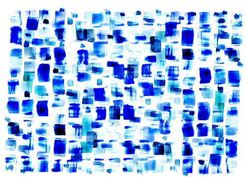 Dynamic Blue Brushstroke Grid Géométrique reproduction
