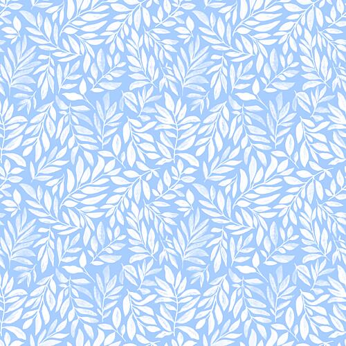 White Botanical Pattern Minimaliste reproduction