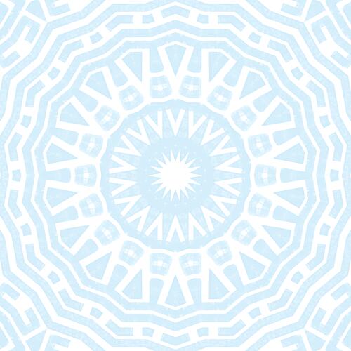 Delicate Blue Snowflake Design Art abstrait reproduction